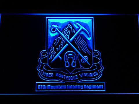 US Army 87th Mountain Infantry Regiment LED Neon Sign
